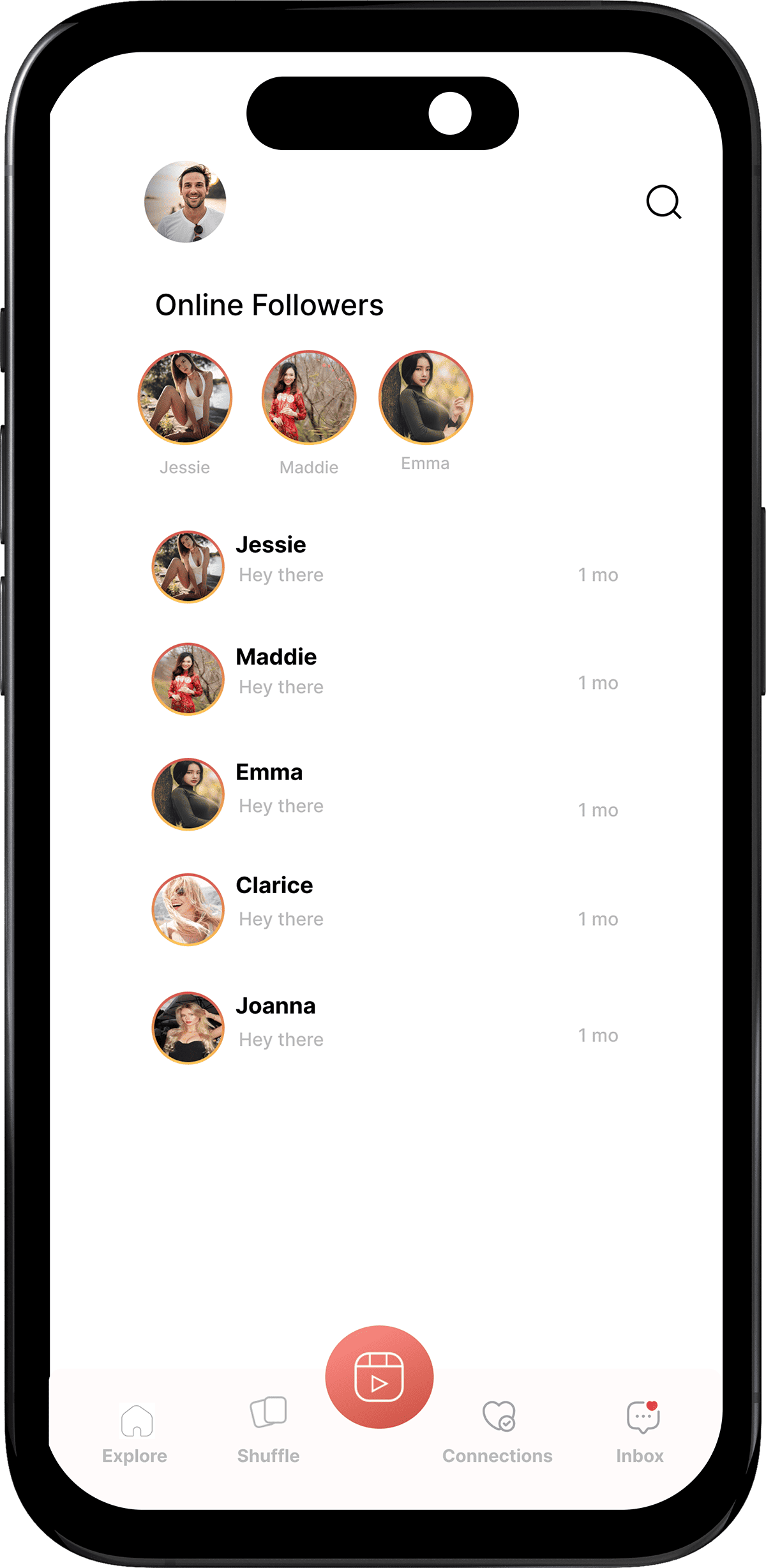 Inbox screen